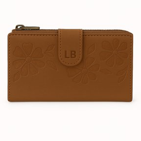 Laura Biagiotti Frau Frauen Leder Brieftasche mit Blumen in Krankenhaus Eleganz und Stil
