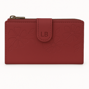 Laura Biagiotti Frau Frauen Leder Brieftasche mit Blumen in Krankenhaus Eleganz und Stil