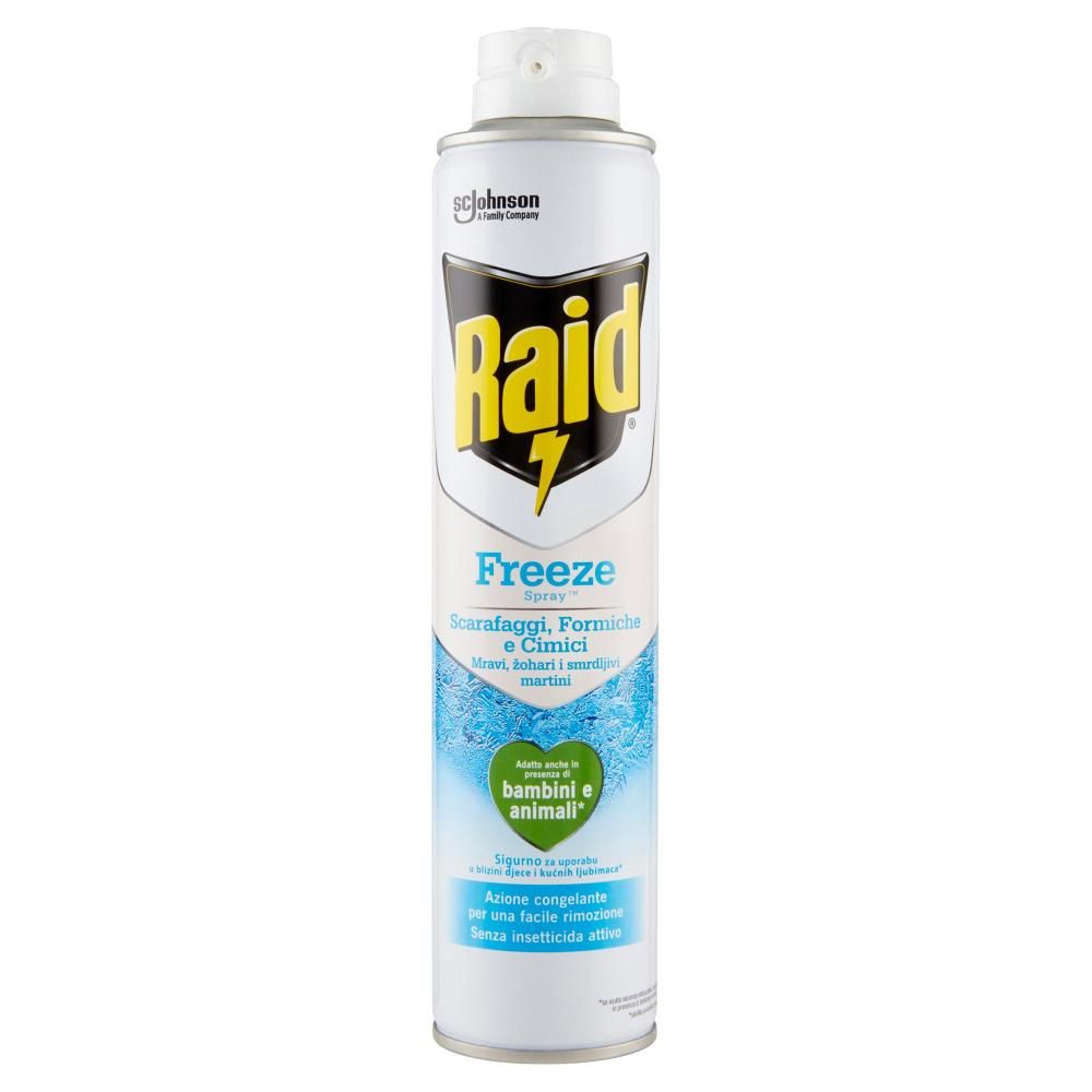 Raid Freeze Spray -kakkerlakken, mieren en bedwantsen 350 ml