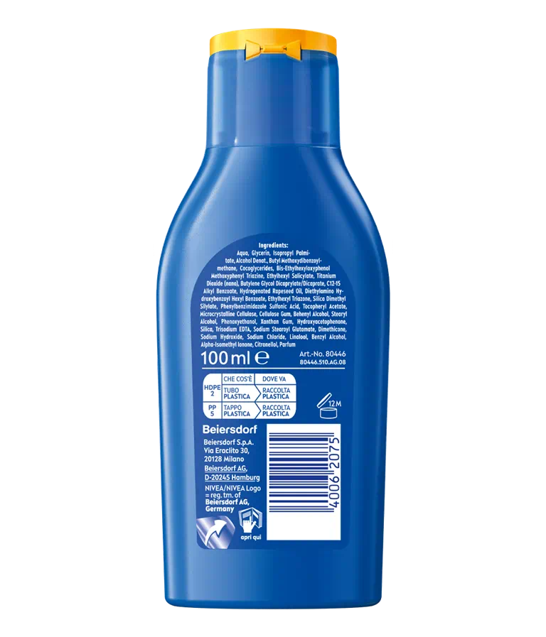 Nivea Solar Protect & Hydrate Milk SFP50+ 100 ml de formato de viagem