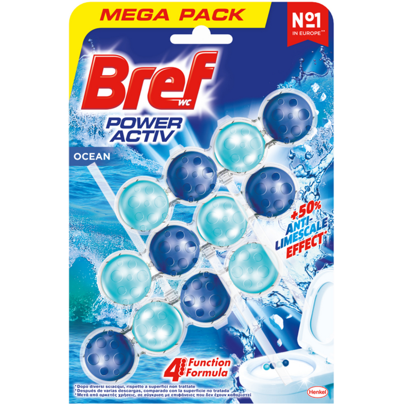 Bref WC Power Activ Detergente WC Oceano 50g x 3 Tavolette