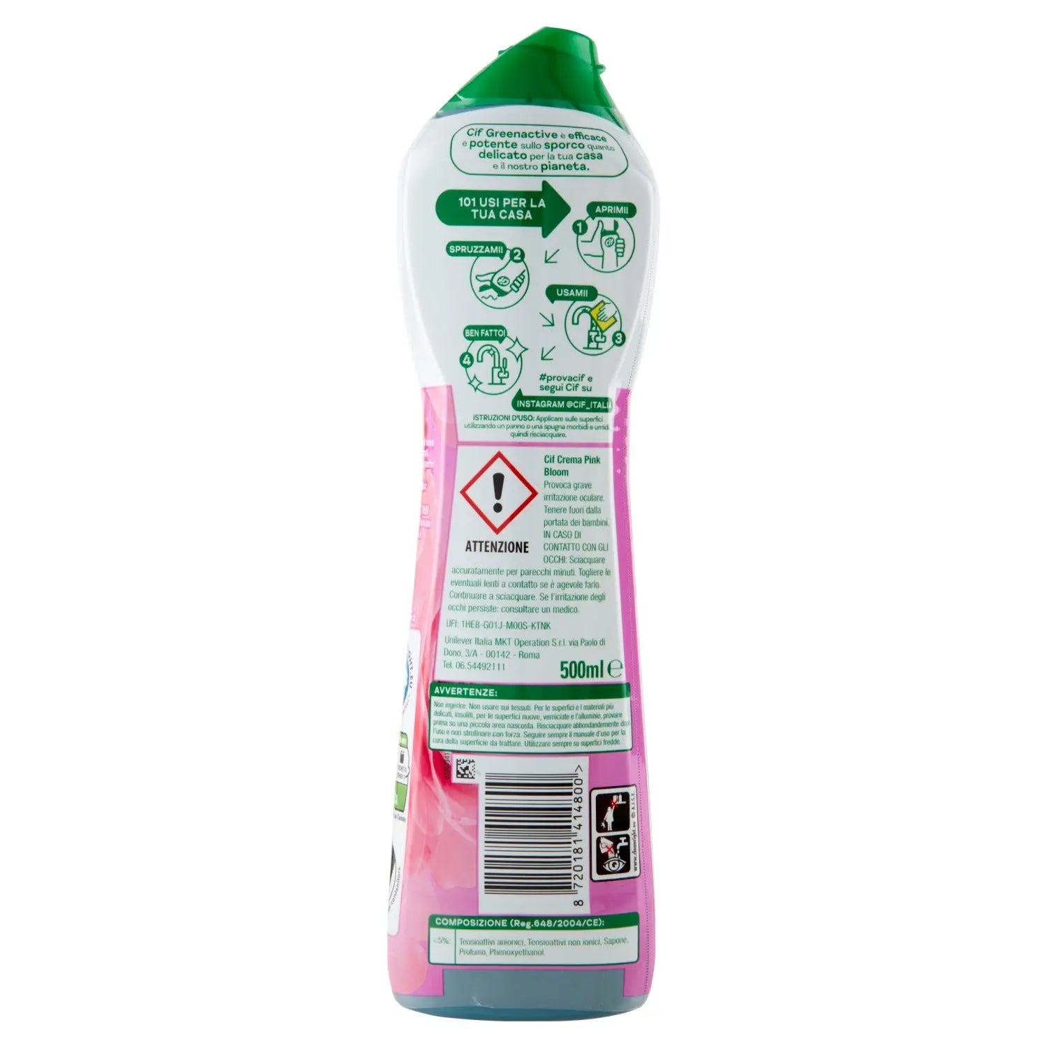 Cif Crema Greenactive Pink Bloom 500ml