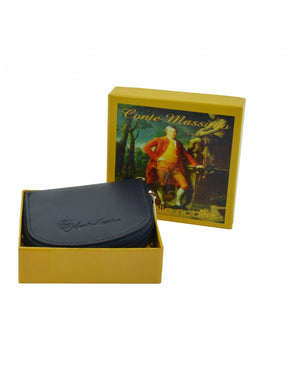 Count Massimo - Man holder in real leather with zip - Heel model 1715 - 8x9x2 cm