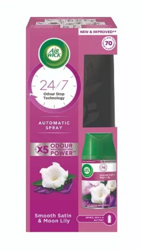 Air Wick Freshmatic Spray déodorant automatique pour les environnements lisses Satin et Lily Moon 250 ml