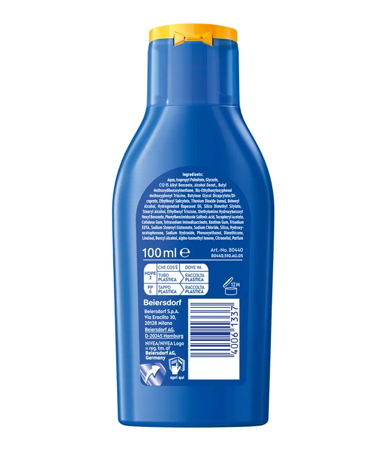 „Nivea Solar Milk Protect & Hydrate“ kelionės formatas FP30