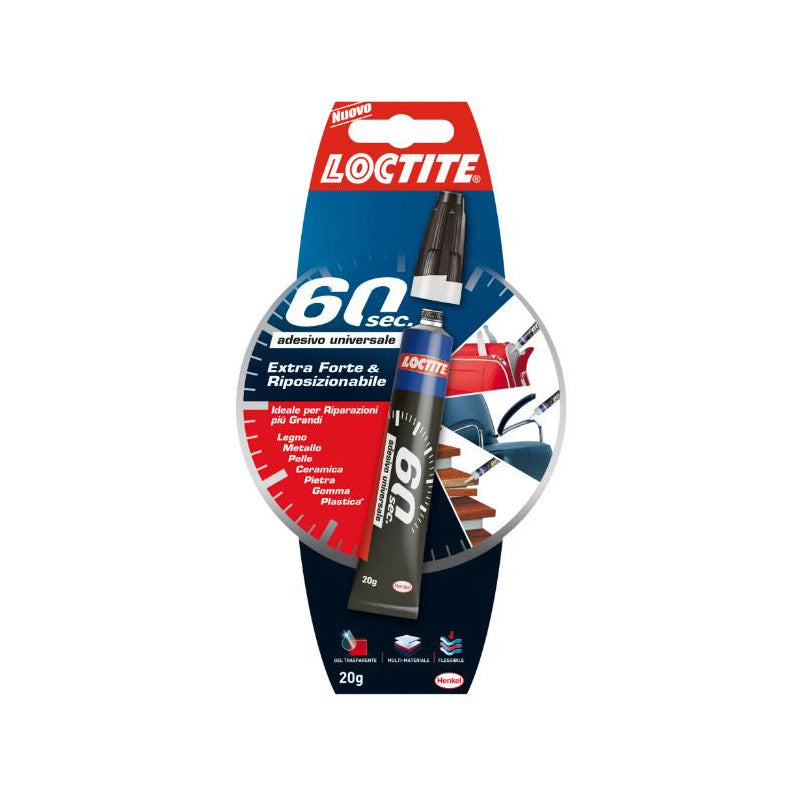 LOCITTE Universal adhesive 60 seconds glue with extra strong repositionable 20g