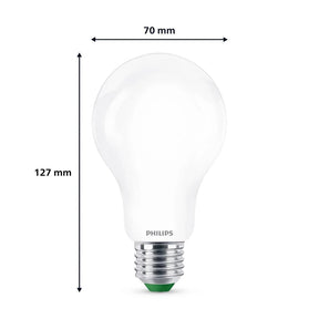 Philips LED E27 100W équivalent, 7,3W, 1535 lumens, Light White 3000K - Ultra efficace