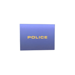 Polizei -Männerportfolio in echtem Leder mit Portamonete - kompakt 11x9.5x3 cm