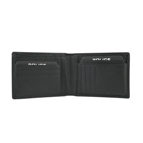 Policijos vyrų odinė piniginė su nuimamu priveržtu laikikliu 12,5x9,5x2,5 cm
