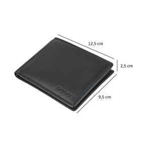 Policijos vyrų odinė piniginė su nuimamu priveržtu laikikliu 12,5x9,5x2,5 cm