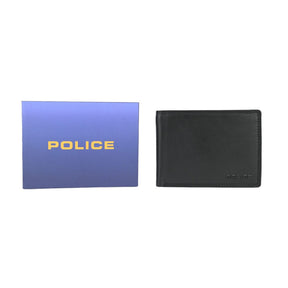 Policijos vyrų odinė piniginė su nuimamu priveržtu laikikliu 12,5x9,5x2,5 cm