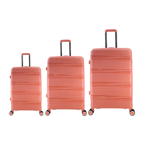 Set Da 3 Valigie Trolley Ormi Insline in Polipropilene Morbido Leggero con Lucchetto TSA - Piccola, Media, Grande