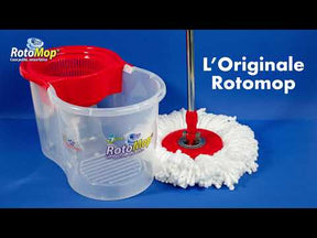 Super Five Kit Rotomop The original bucket + mop with 100% microfibre fringes