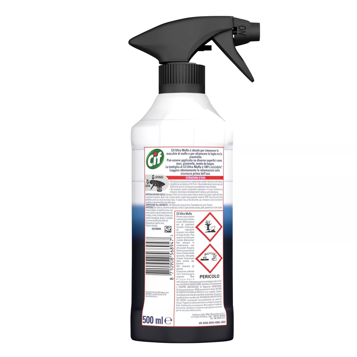 CIF Ultra Muffa Spray Antimufe 500 ml para paredes e fugas