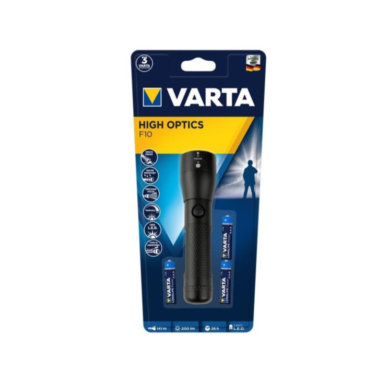 Varta High Optics Light F10 18810 Torcia 3W Led 3AAA