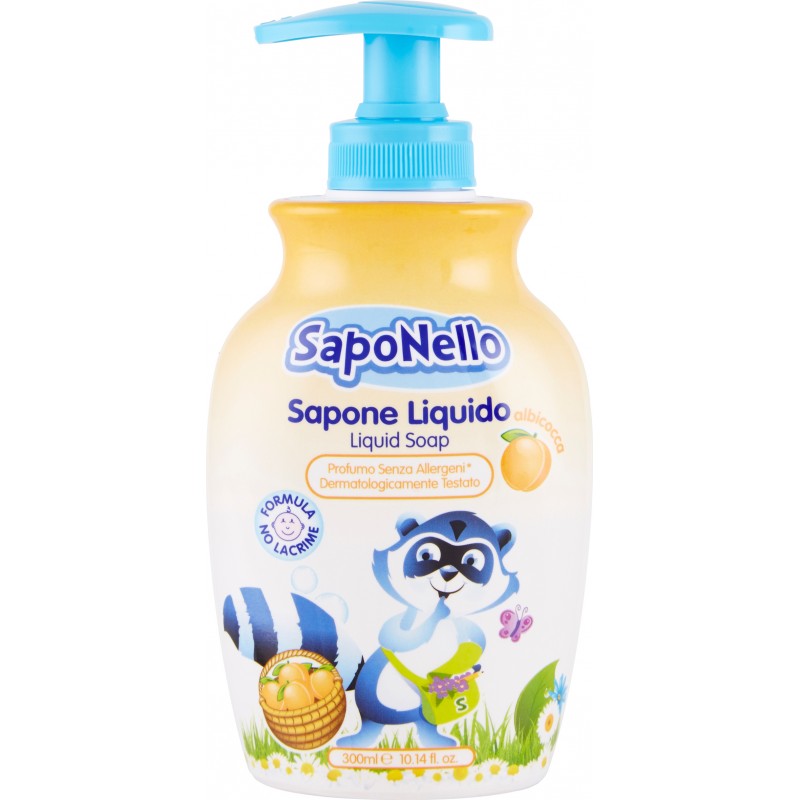 Bluciadoccia saniainen herkkä shampo lapsille saponello aprikoosilla 400 ml