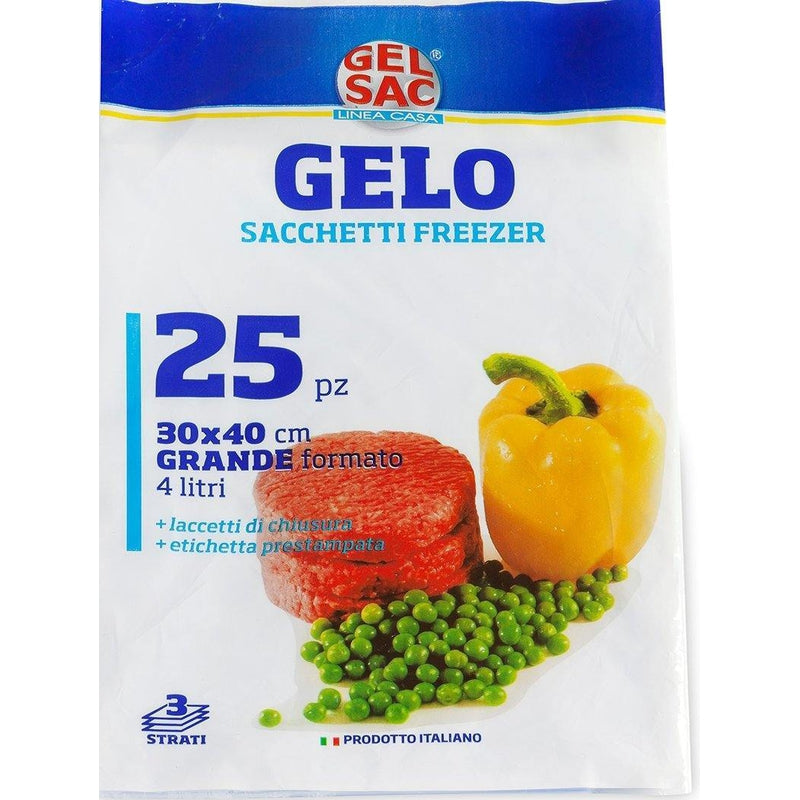 Gelo Sacchetti Freezer Saccofrigo 30x40 Cm 25 Pz Borse conservazione cibo