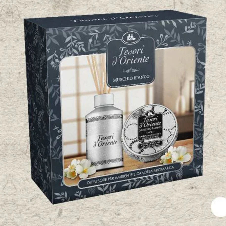 Coffret Tesori D'Oriente Avec Parfum D'Ambiance Et Bougie Parfumée - Fragrances Assorties