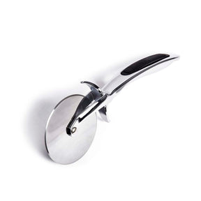 Radpizzaschneider aus satiniertem Stahl mit ergonomischem Griff – 19,5 cm