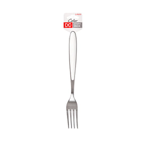 Classic steel table fork with white handle - 2 pieces
