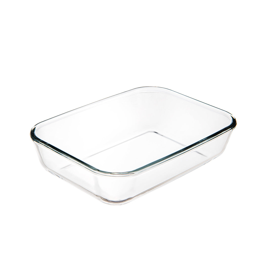 Prostokątne borokrzemowe borokrzemowe szklane naczynie do pieczenia - 36x23.5x5 cm