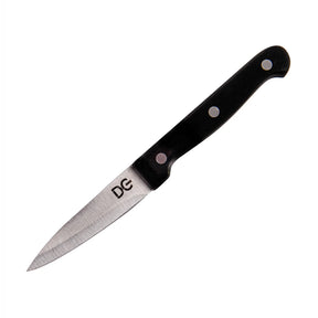 „Spelchcchino“ plieninis peilis su juoda ergonomine rankena - 9 cm