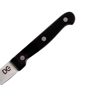 Spelchcchino stålkniv med svart ergonomiskt handtag - 9 cm