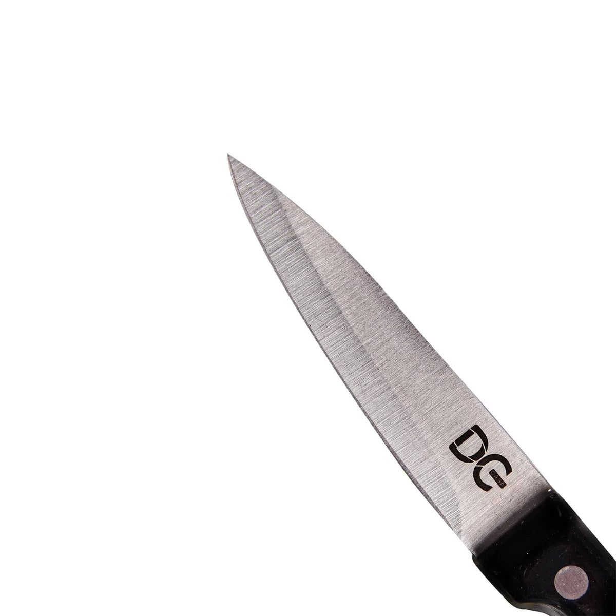 Spelchcchino stalen mes met zwarte ergonomische handgreep - 9 cm