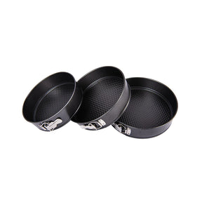 Set of non -stick cakes that can be opened in 3pz round aluminum - Ø24/26/28 cm