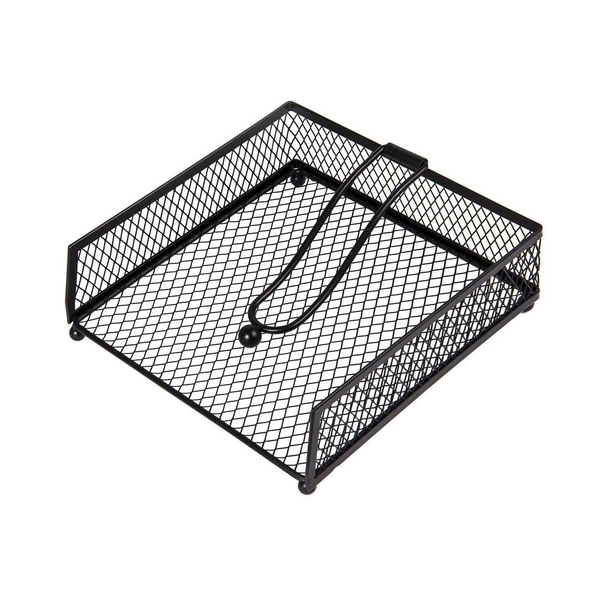 Porta servetėlės ​​juodo tinklo metalo filo linija –19cm