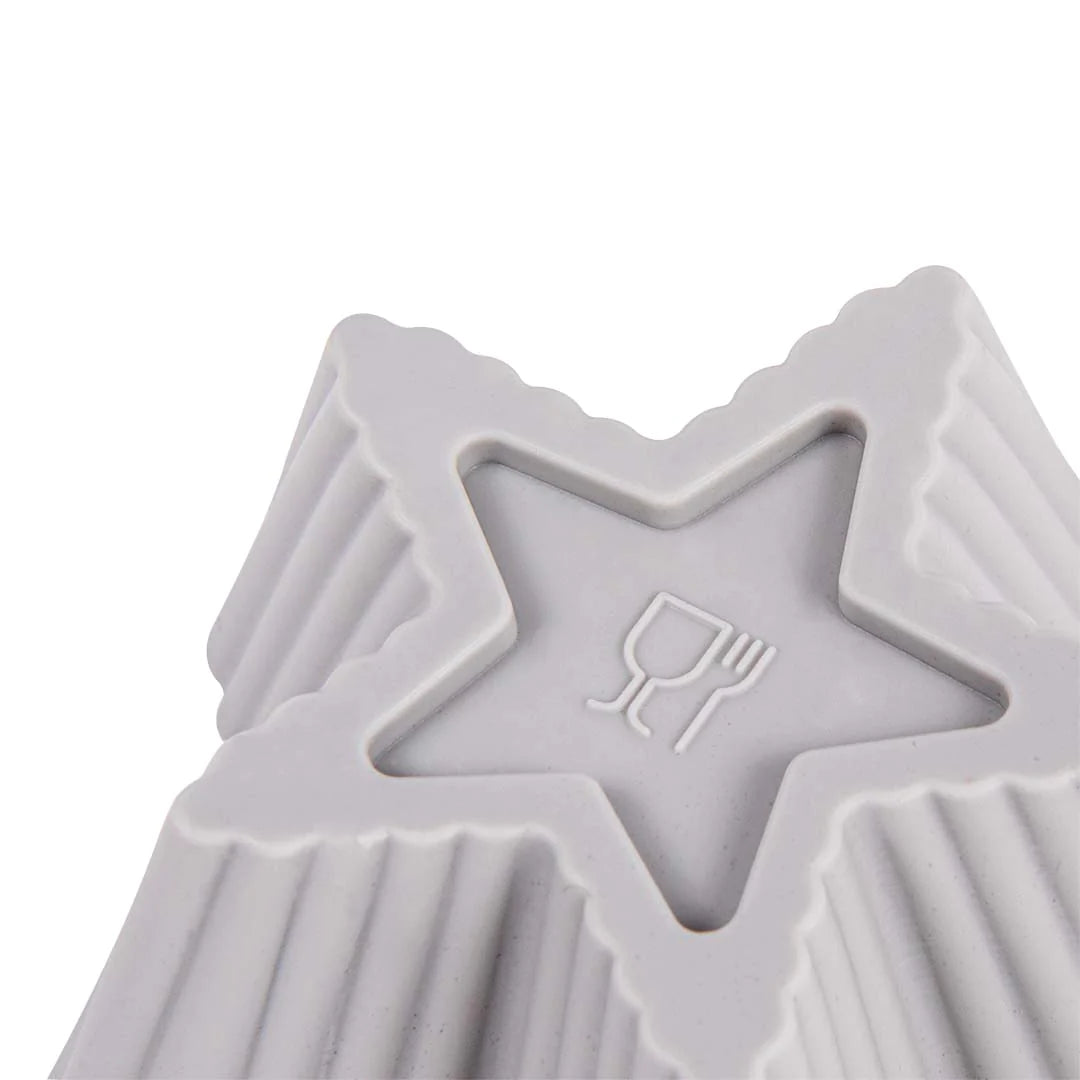 Copos de assadeira de estrela de silicone para forno - 7x3cm - 6 peças