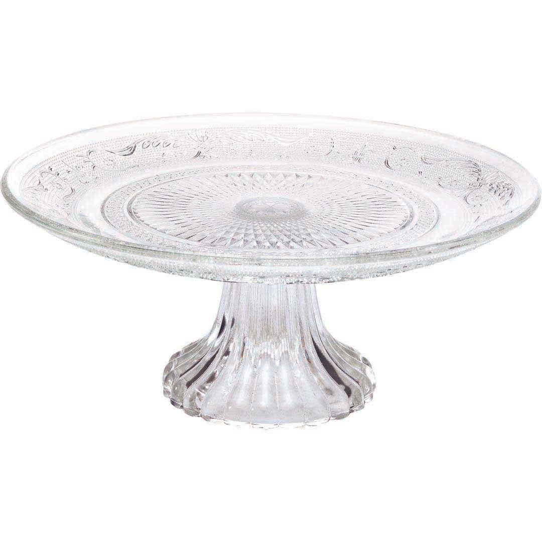 Glass table with pedestal - diameter 25 cm H9cm