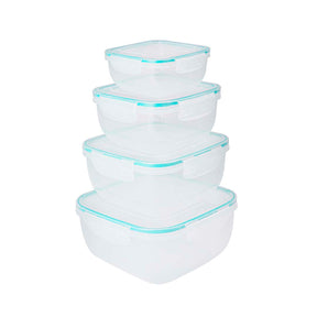 Squadic plastic plastic containers set - 4pz