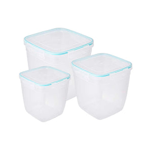 Set de containere de plastic ermetic în plastic profund - 3pz