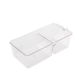 Priehľadný plastový nádoba pre chladničku -32,5 x 15 cm