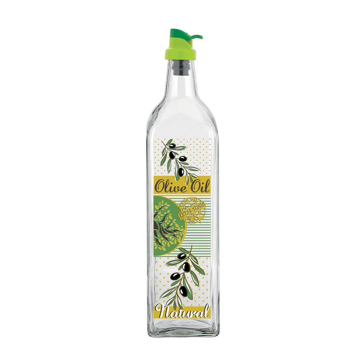 Glass bottle decorated with oil dispenser - 500ml