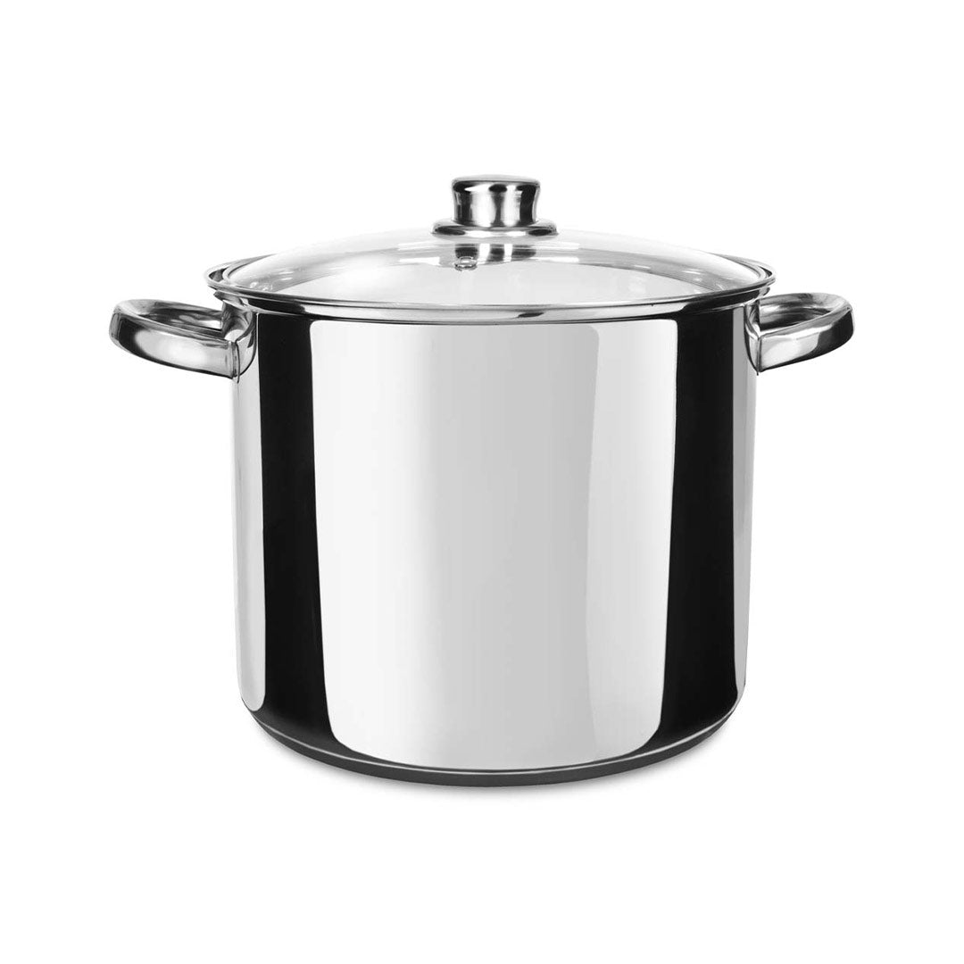 Platinum steel pot with induction bottom with lid - diameter 24cm