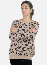Maglioncino Da Donna Con Fantasia Leopardata