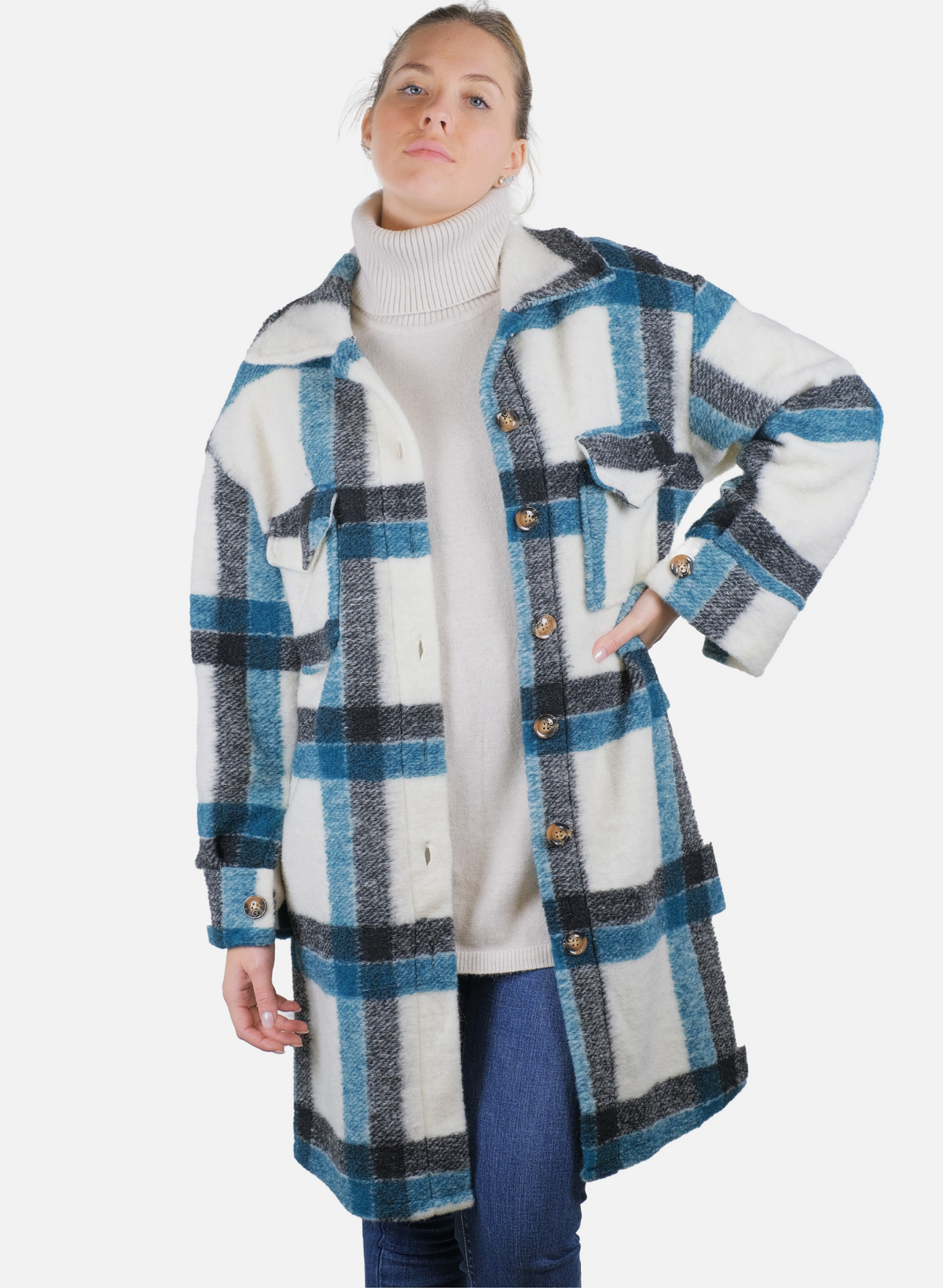 Manteau Femme Grand Motif Tartan 