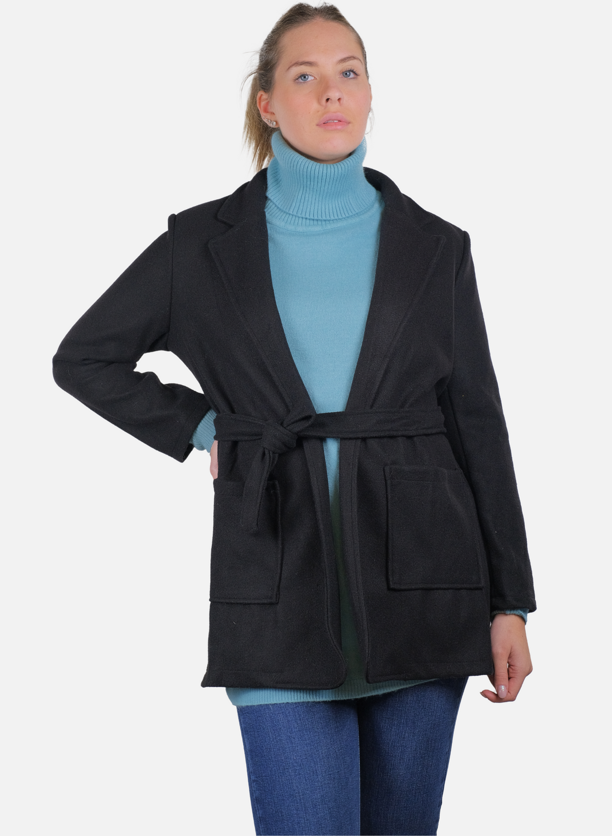 Manteau Femme Court Avec Ceinture 