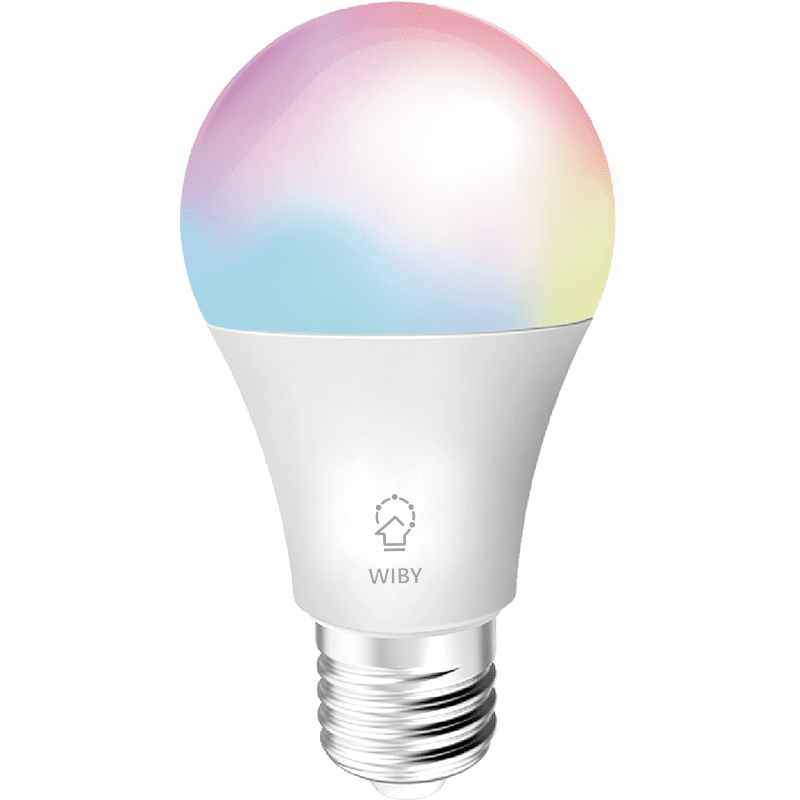 Intelligent 12W glödlampa av 1320 dimbar lumen med applikation kompatibel med Google och Alexa
