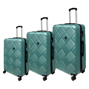 Set van 3 Ormi WavyLine Trolley-koffers van ultralicht hard ABS - Klein, Middelgroot en Groot