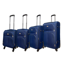 A 4-Piece Set of Ormi UoF Suitcases - Expandable Soft Fabric Anti-Shock | Small 50 cm, Small 55 cm, Medium 65 cm, Large 75 cm