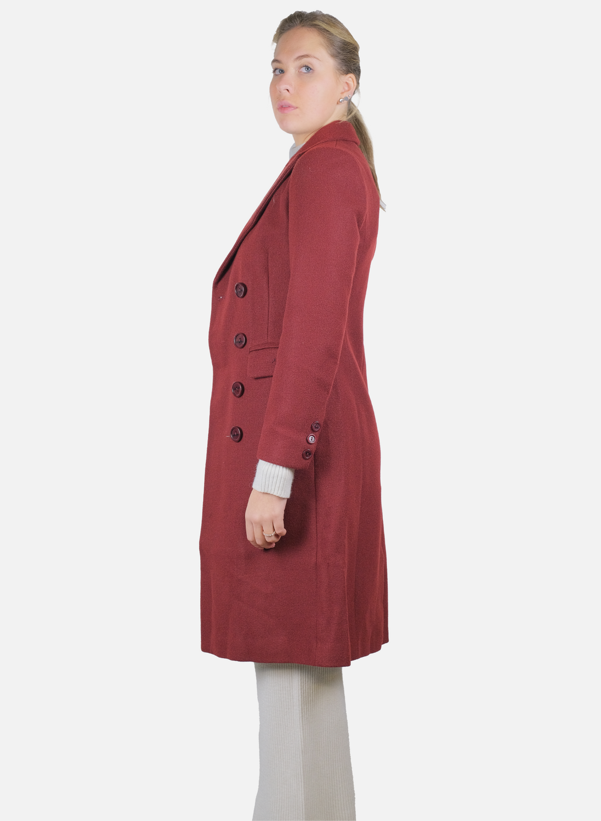 Manteau long classique pour femme 