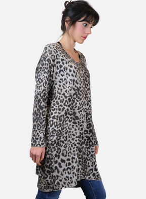 Maglia Da Donna Lunga Leopardata
