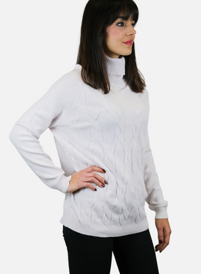 Maglione Da Donna A Collo Alto Con Dettaglio Intrecciato