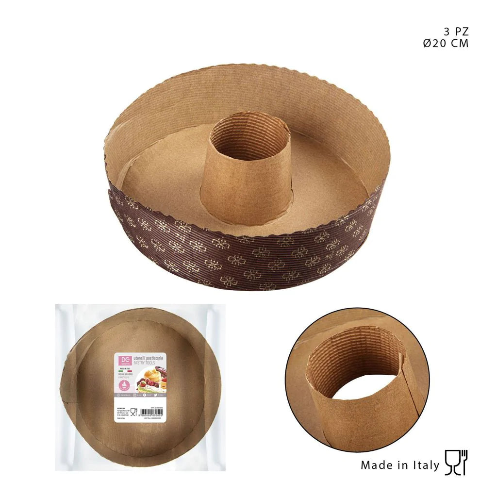Disposable paper mold for donut - Ø20cm 3 pieces