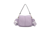 GeoEleganza - Schultertasche mit geometrischem Trageriemen 27 x 22 x 9 cm