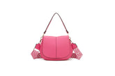 GeoEleganza - Schultertasche mit geometrischem Trageriemen 27 x 22 x 9 cm