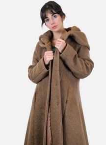Cappotto Classico Lungo Con Cappuccio